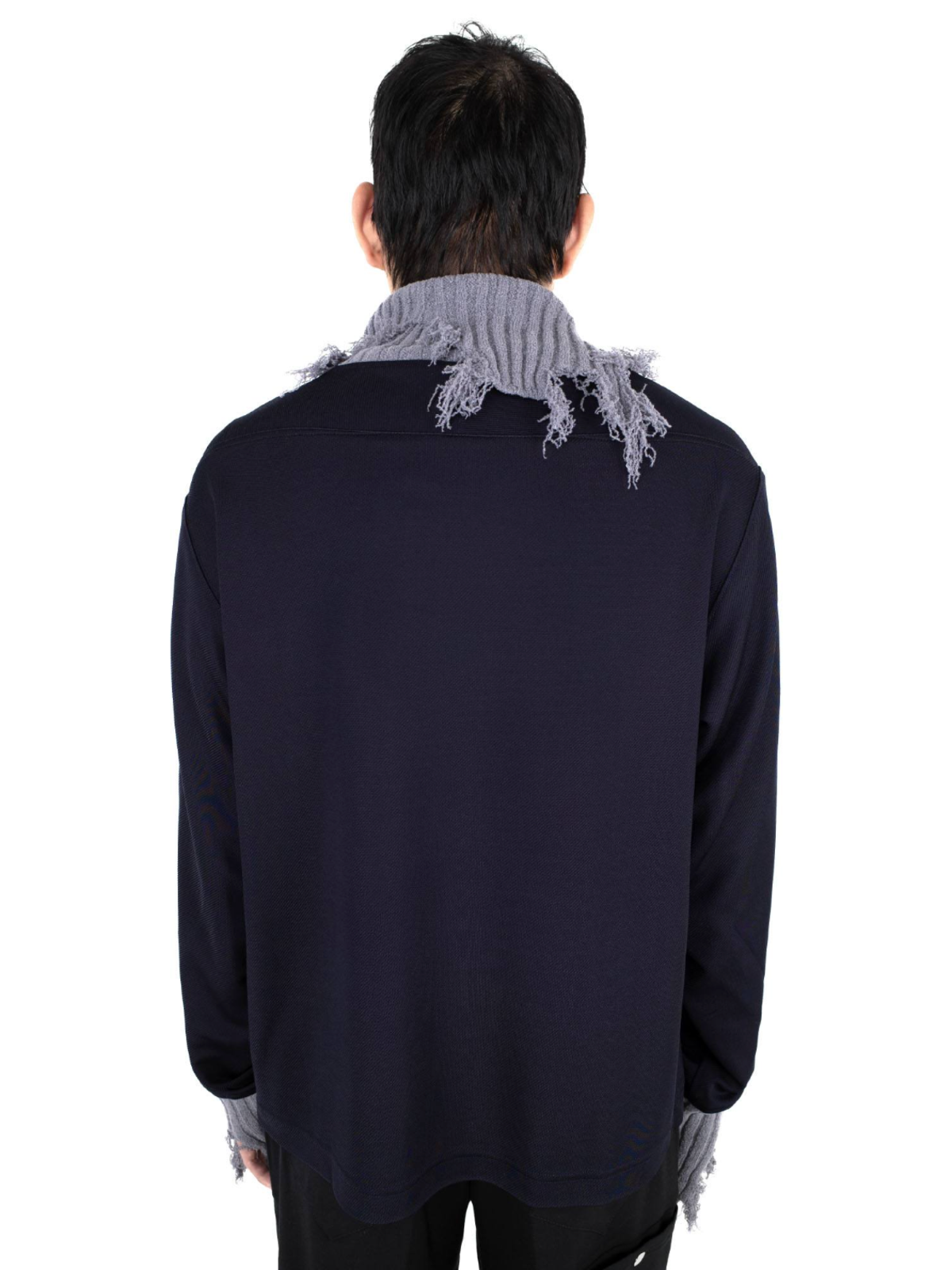 トップス Kiko Kostadinov CEDID RIB PULLOVER Kiko Kostadinov Cedid Rib Pullover - Dark Blue/Ash Grey