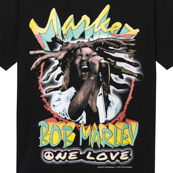 ★MARKET★ U Bob Marley ONE LOVE TSHIRT BLACK BOB MARLEY ONE Market Bob Marley One Love T-Shirt – Oneness Boutique