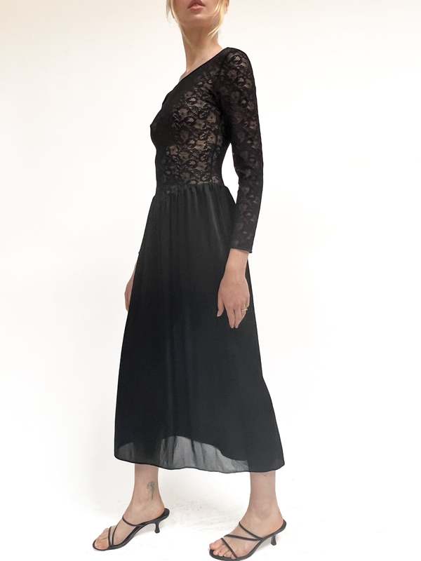 Vintage Lace Leotard Dress - Black | Garmentory
