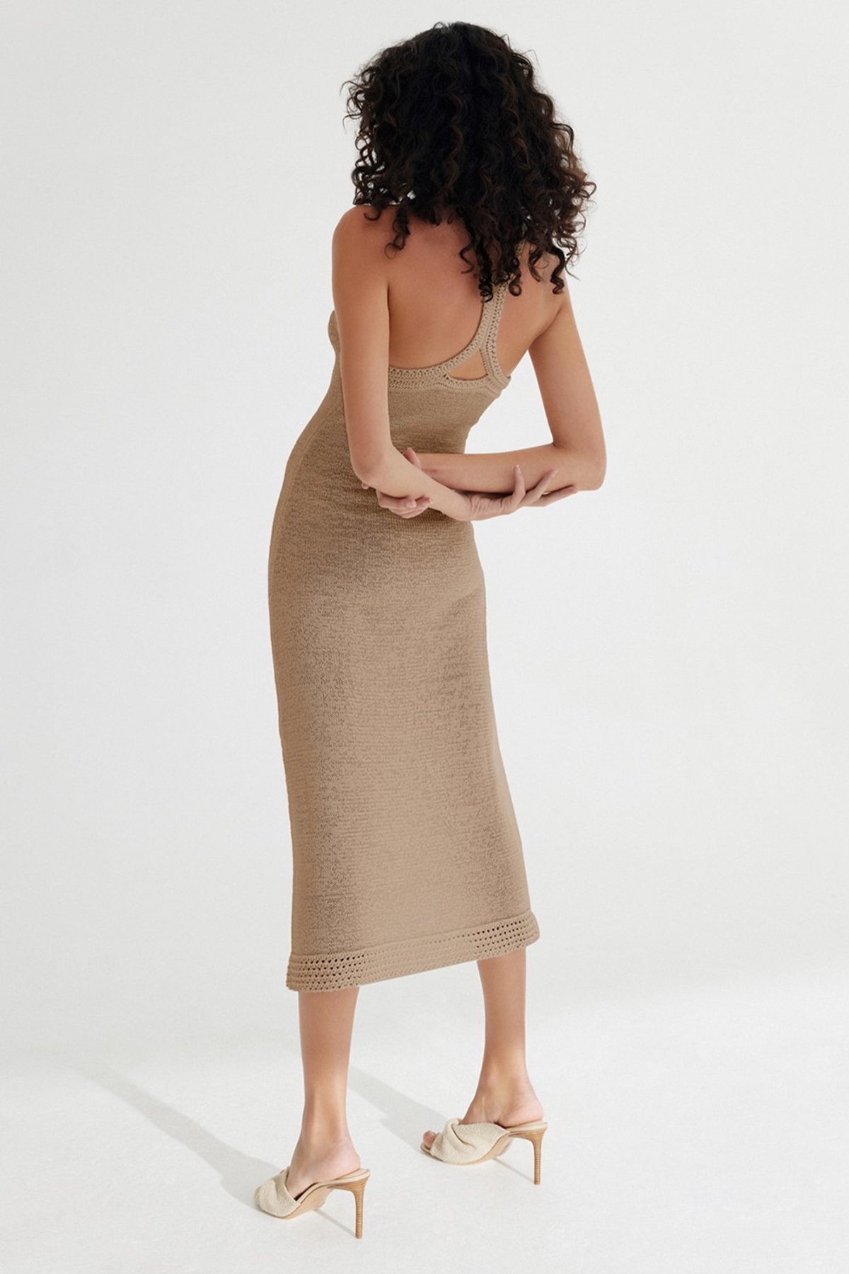 knee length dresses for ladies Saoirse Off Shoulder Satin Maxi Dress