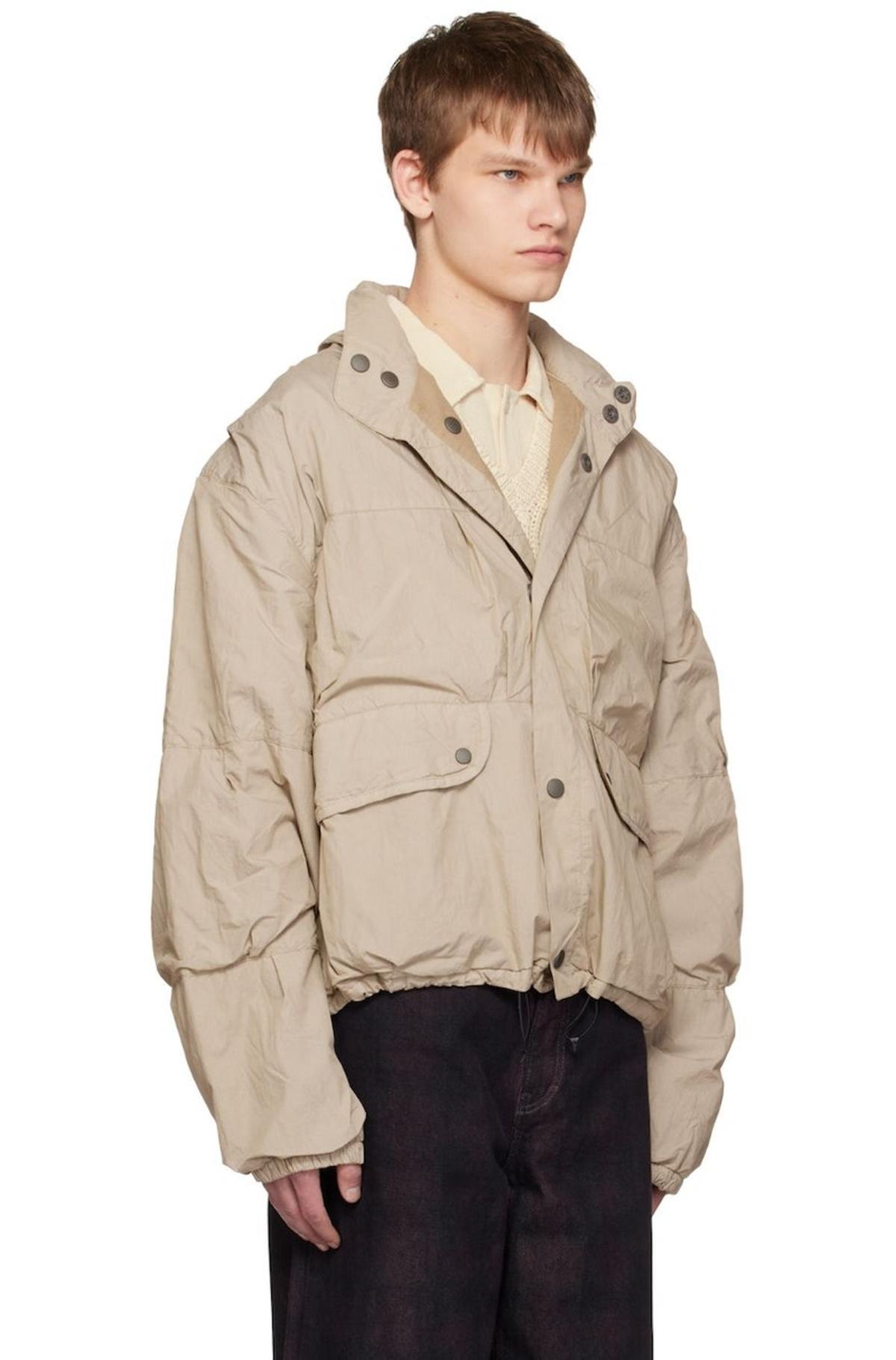 Our Legacy Exhale Puffa Jacket - Mettalic Sand | Garmentory