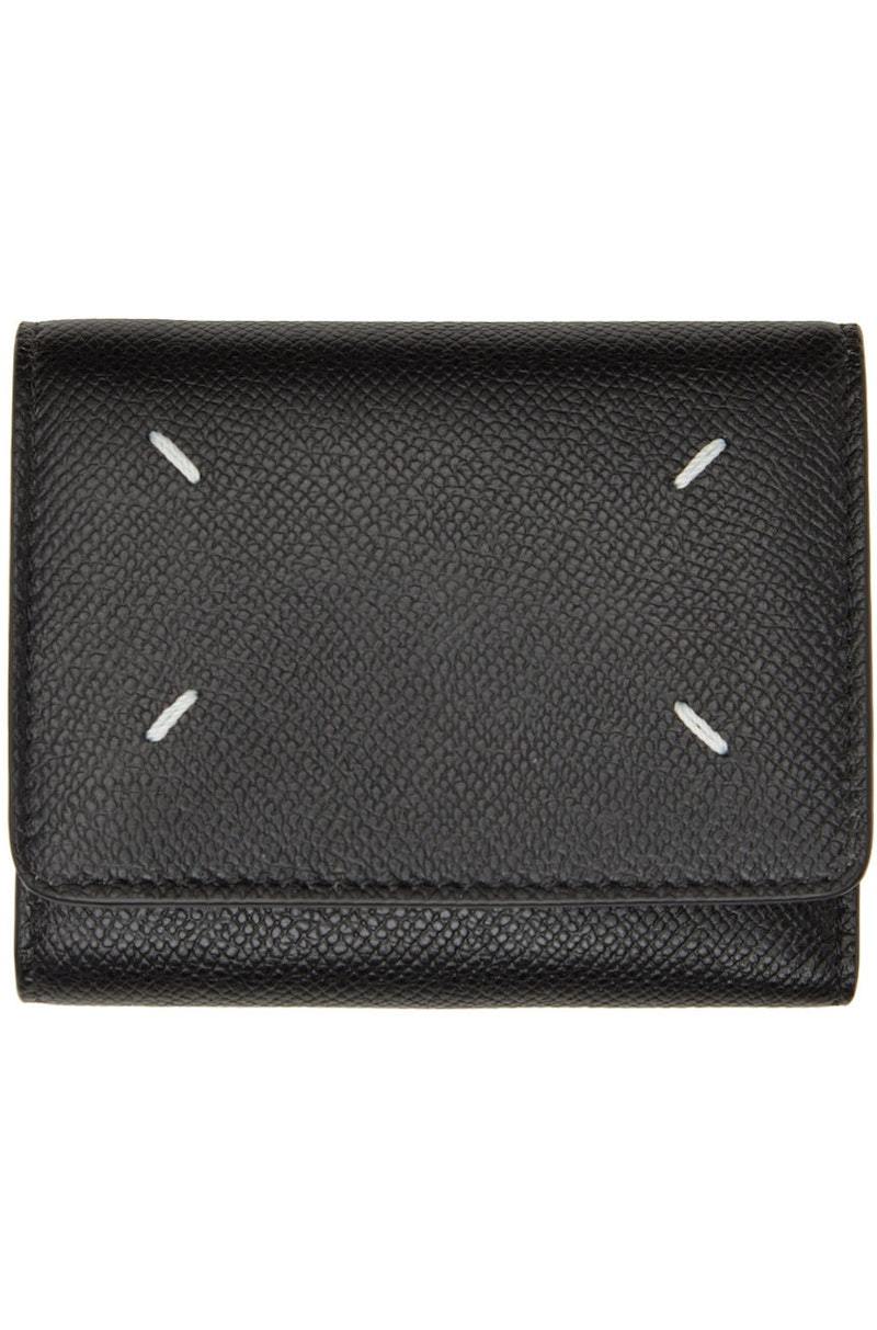 Maison Margiela Zip Compact Trifold Wallet - Black | Garmentory