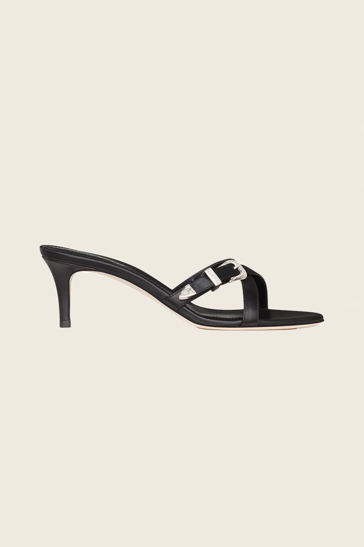サンダル・ミュール PARIS TEXAS SS25 MARIA MULE T.75 (PX1611 XNPPS EBONY) Mules in ebony leather - Paris Texas – Paris Texas US