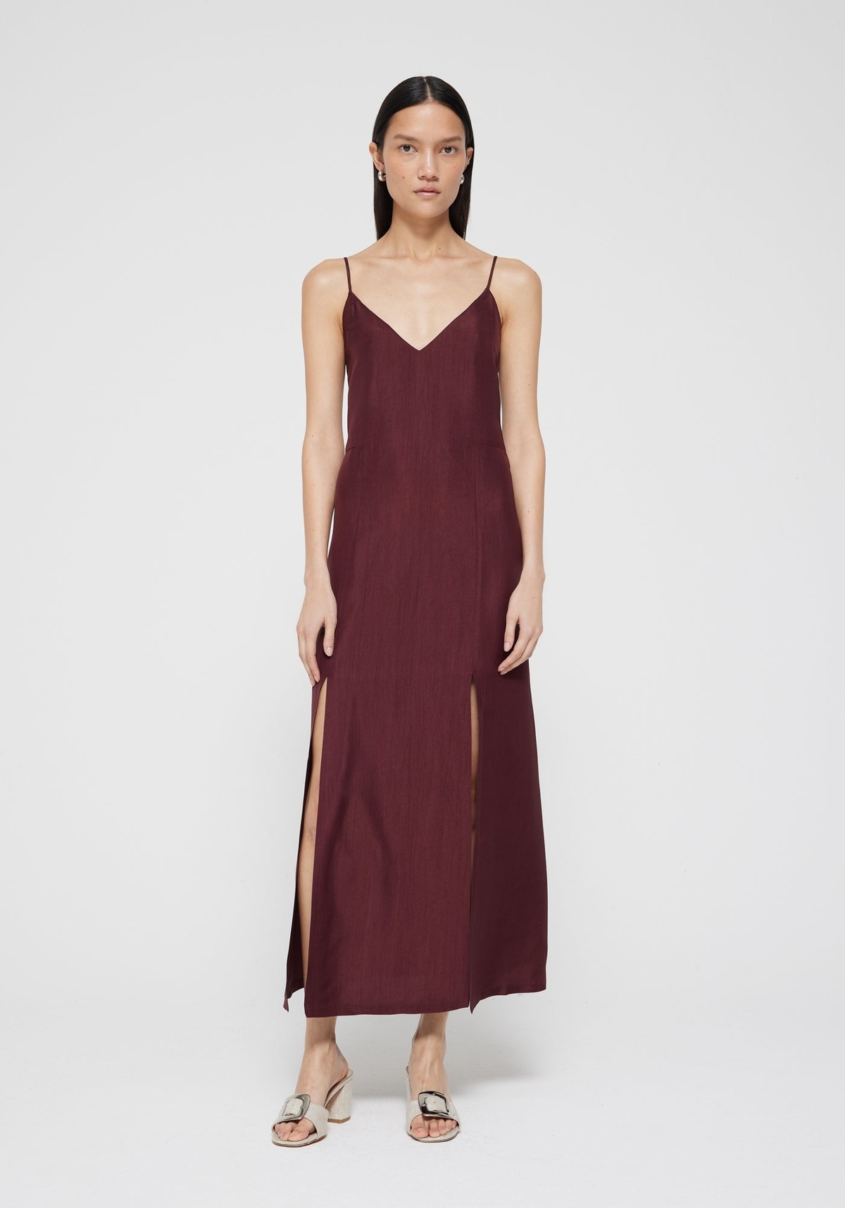 rohe fluid satin dress Rohe Frames - Cream Fluid Satin Dress