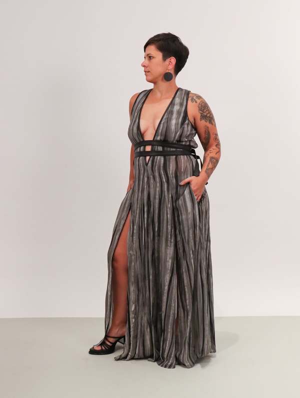 Nicholas K Rhine Dress - Marbled Black on Garmentory