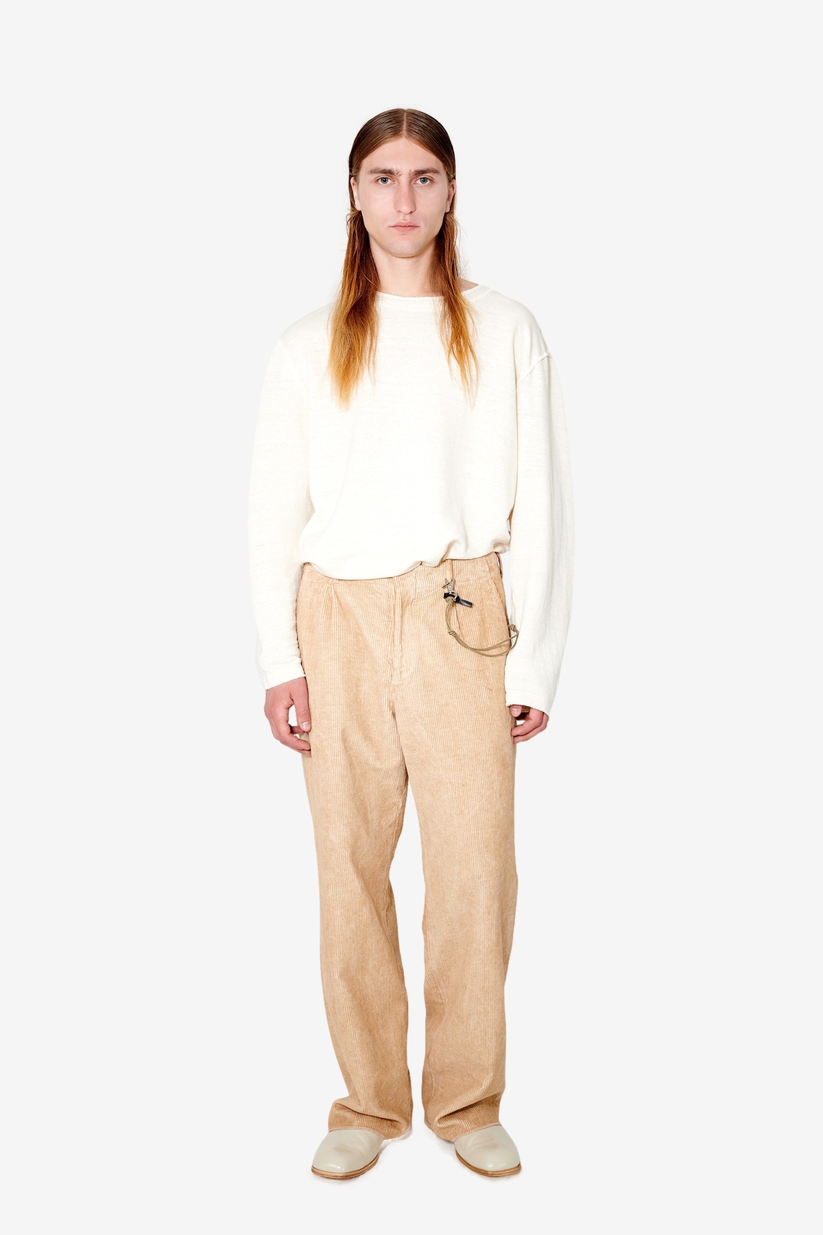 Our Legacy Borrowed Chino - Washed Oat Cotton Linen Cord | Garmentory