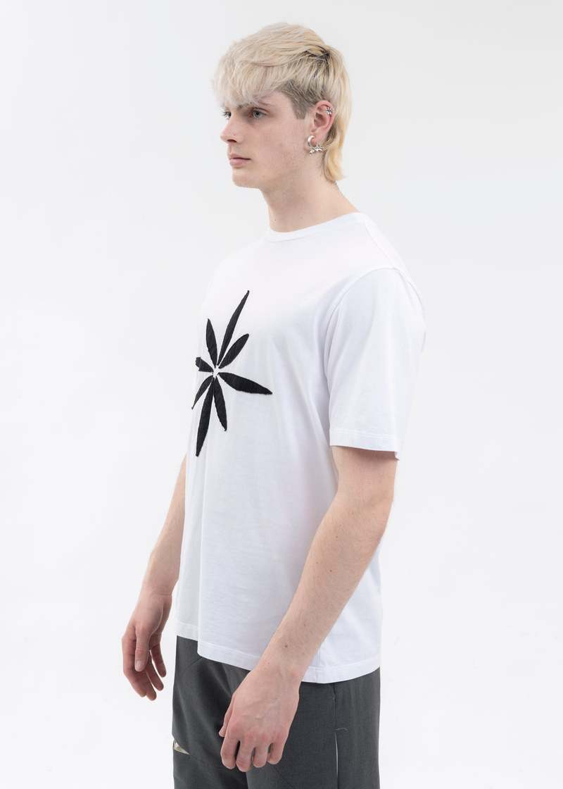 ★WAIKEI★ HAPPY Patchwork Short Sleeve T-shirt White YKBE02 HAPPY Patchwork Half sleeve T-shirt - WaiKei | 60% - Asian