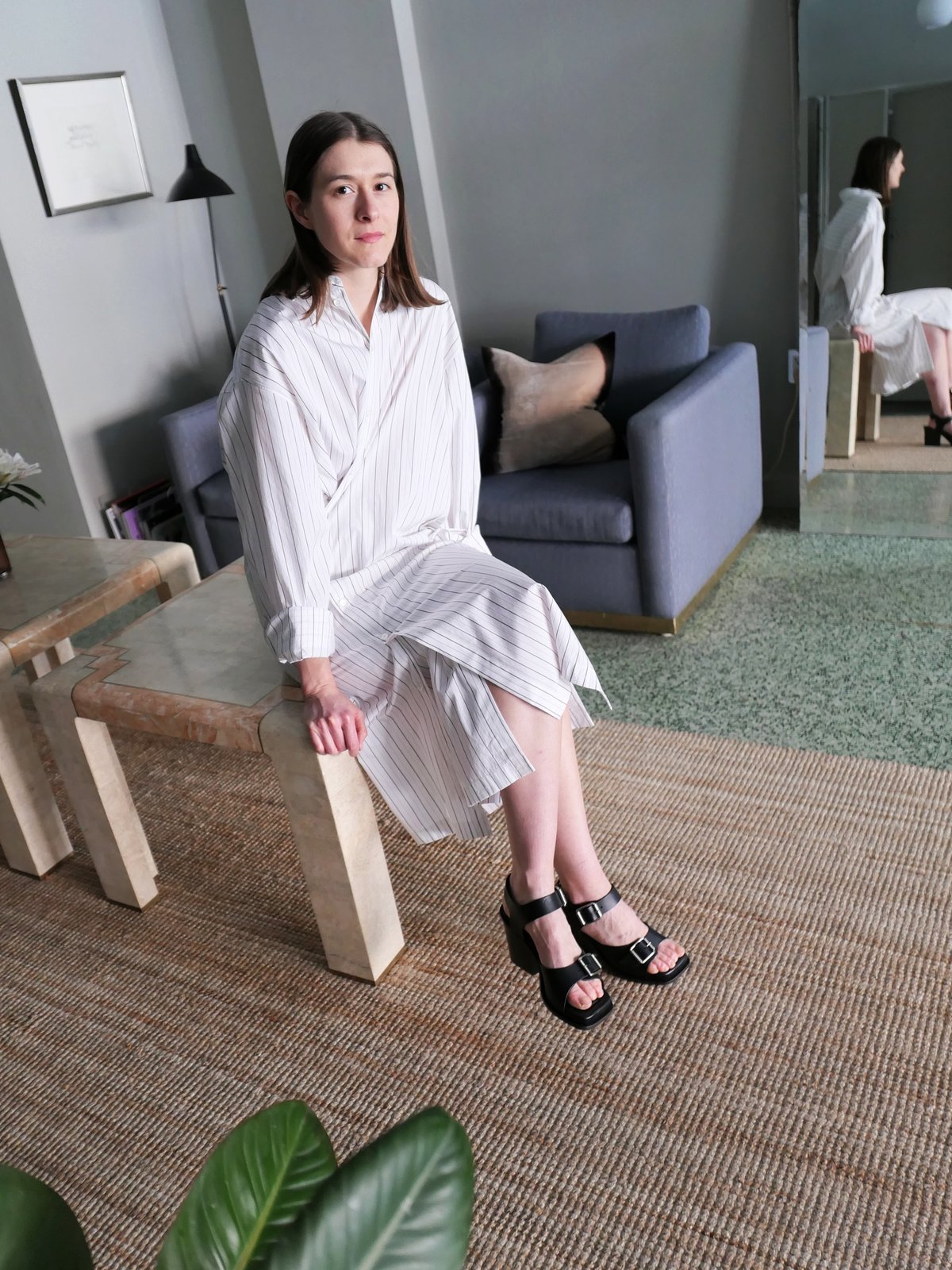 Lemaire SQUARE HEELED SANDALS - BLACK | Garmentory