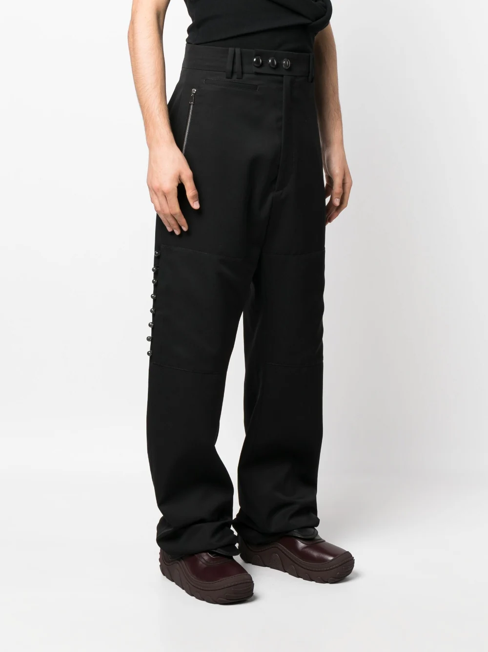 NAMACHEKO 20AW Hirse Flap Trousers Namacheko Black Hirse Flap Trousers