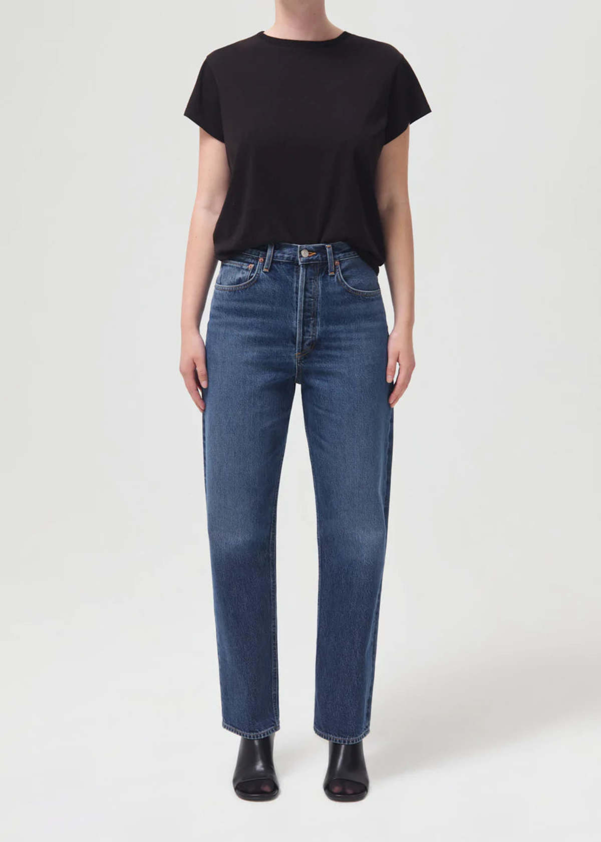★ GLOWNY★ 93 MIDRISE LOOSE FIT JEANS BLACK 23B0002 93 MID-RISE LOOSE FIT JEANS (BLACK) - GLOWNY