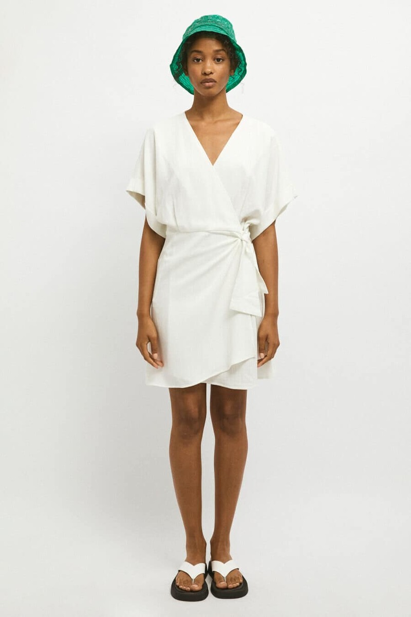 white kimono dress short Meggy Beaufort Dresses White Short Kimono-Dress for Women, White - Model: WSK-002