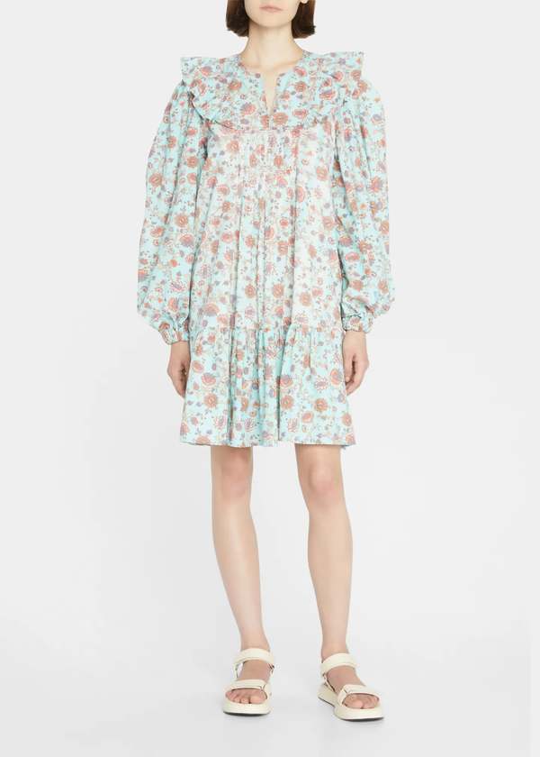 Sea NY Brita Long Sleeve Tunic Dress - Blue