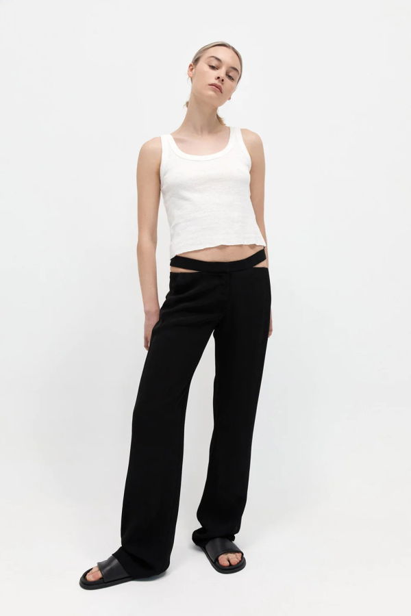 St. Agni Zip Detail Trousers - Black