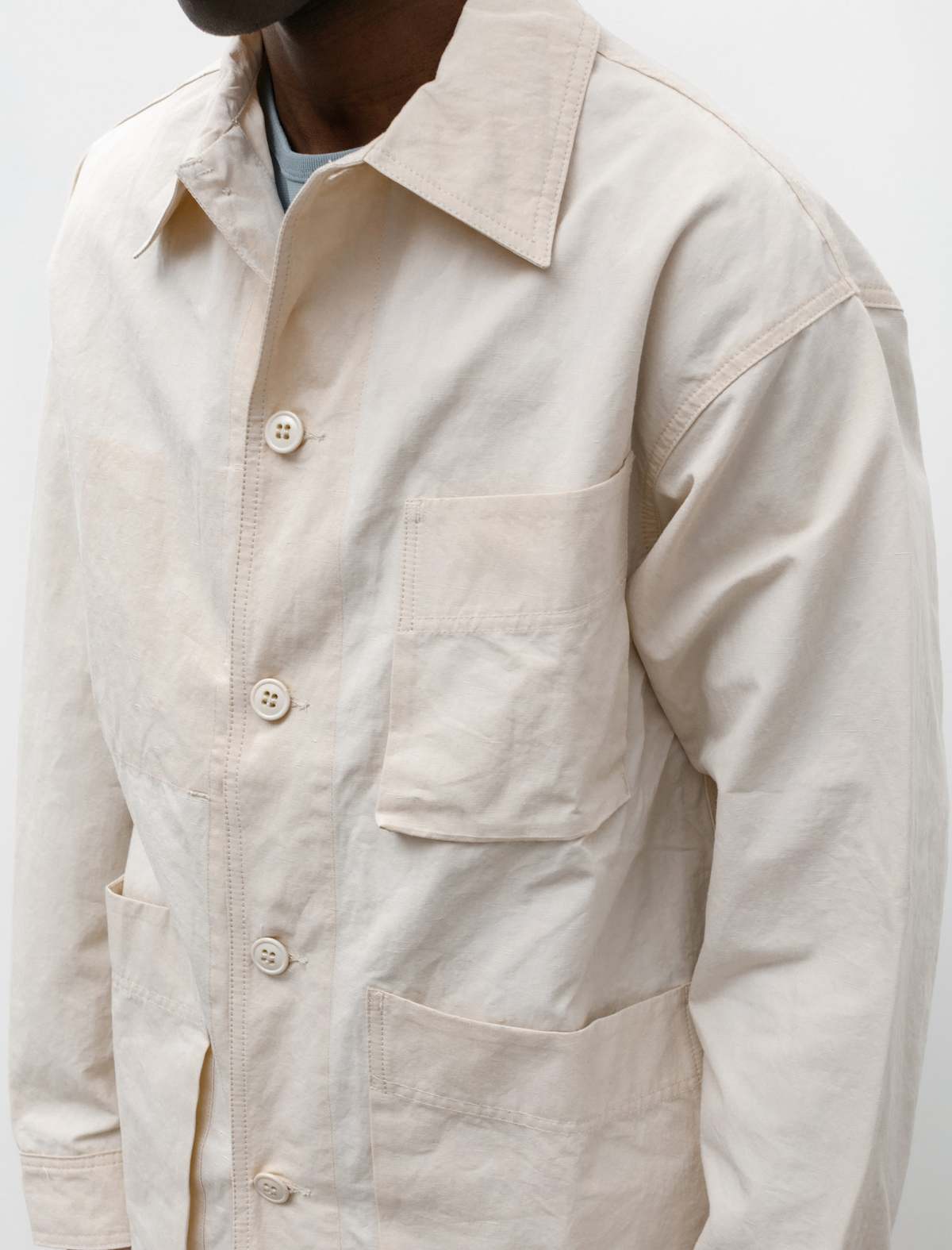 Arpenteur Adn Cotton Linen Jacket - Ecru | Garmentory