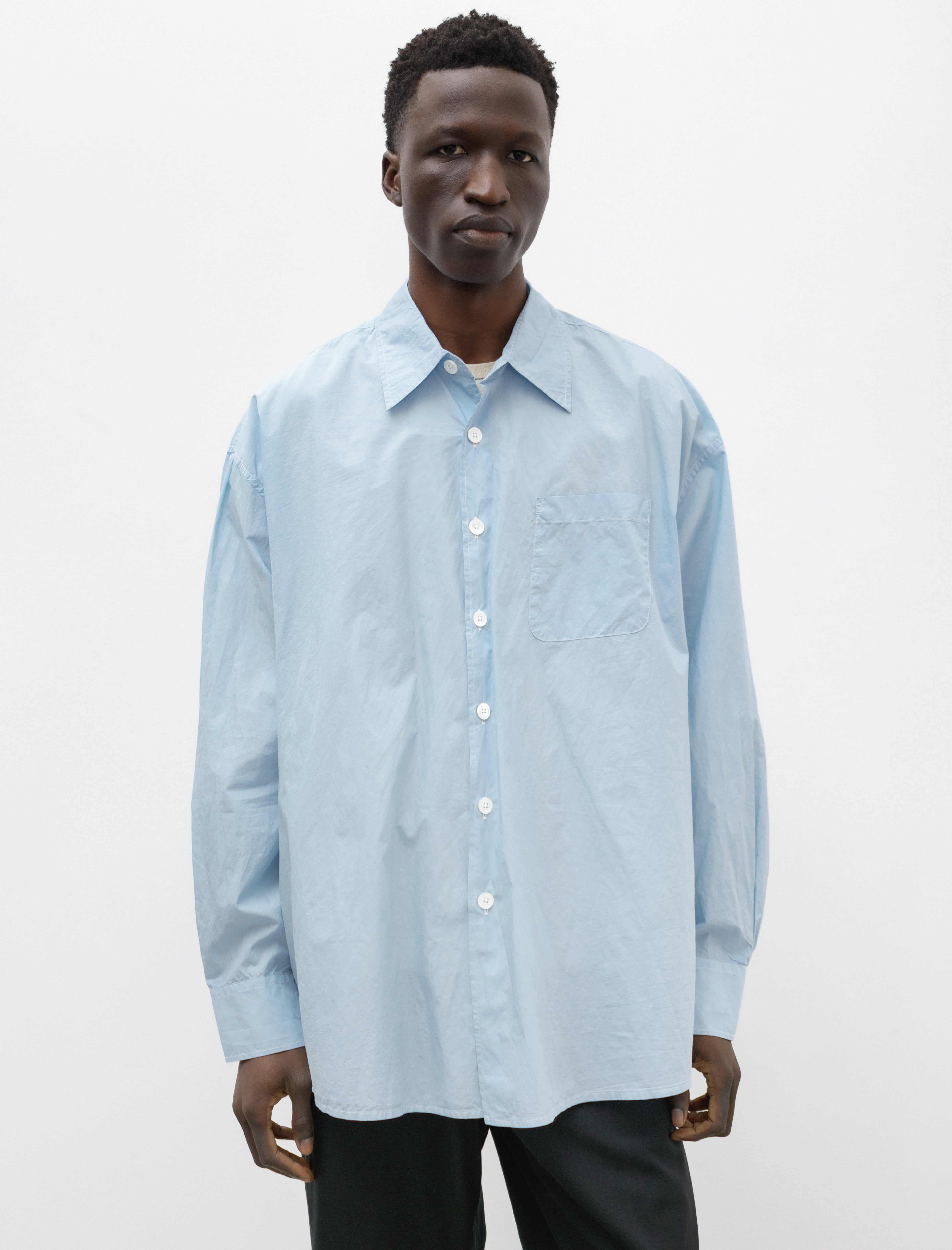 Our Legacy Borrowed Shirt - Skyway Parachute Poplin | Garmentory