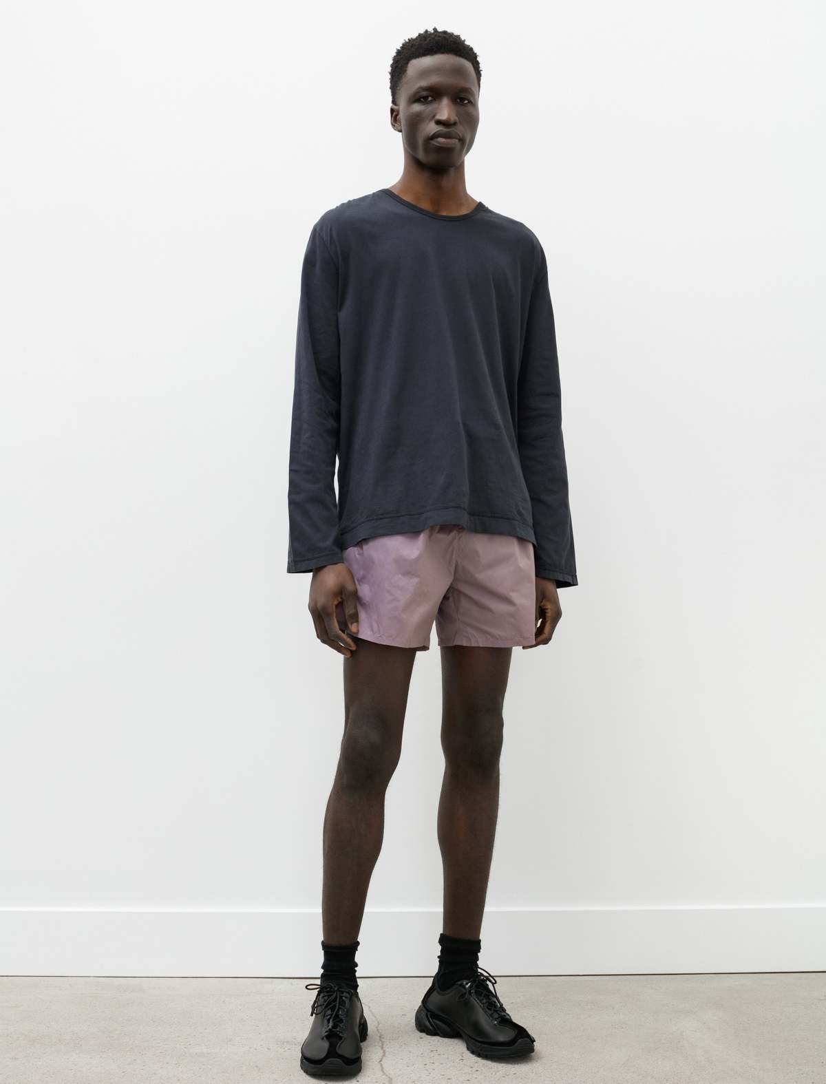 Our Legacy Nylon Drape Tech Trunks Lilac Garmentory