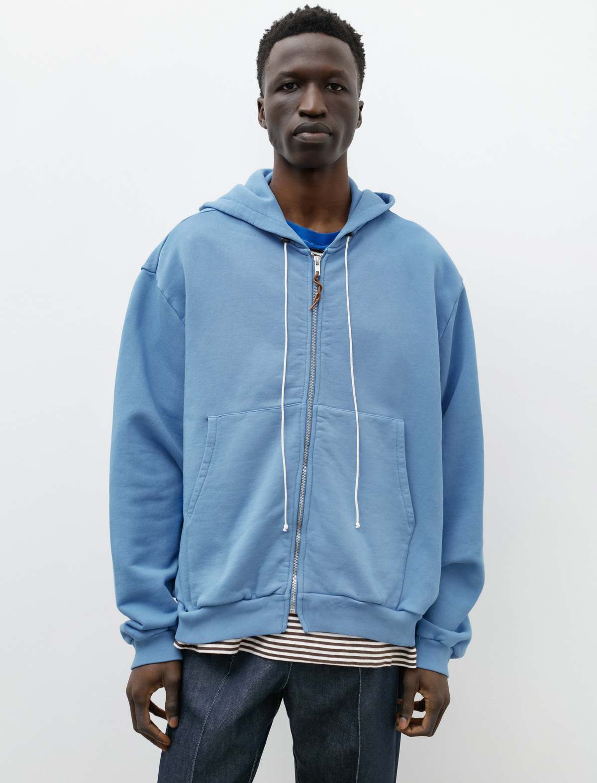 Camiel Fortgens Short Zipped Hoodie - Blue | Garmentory