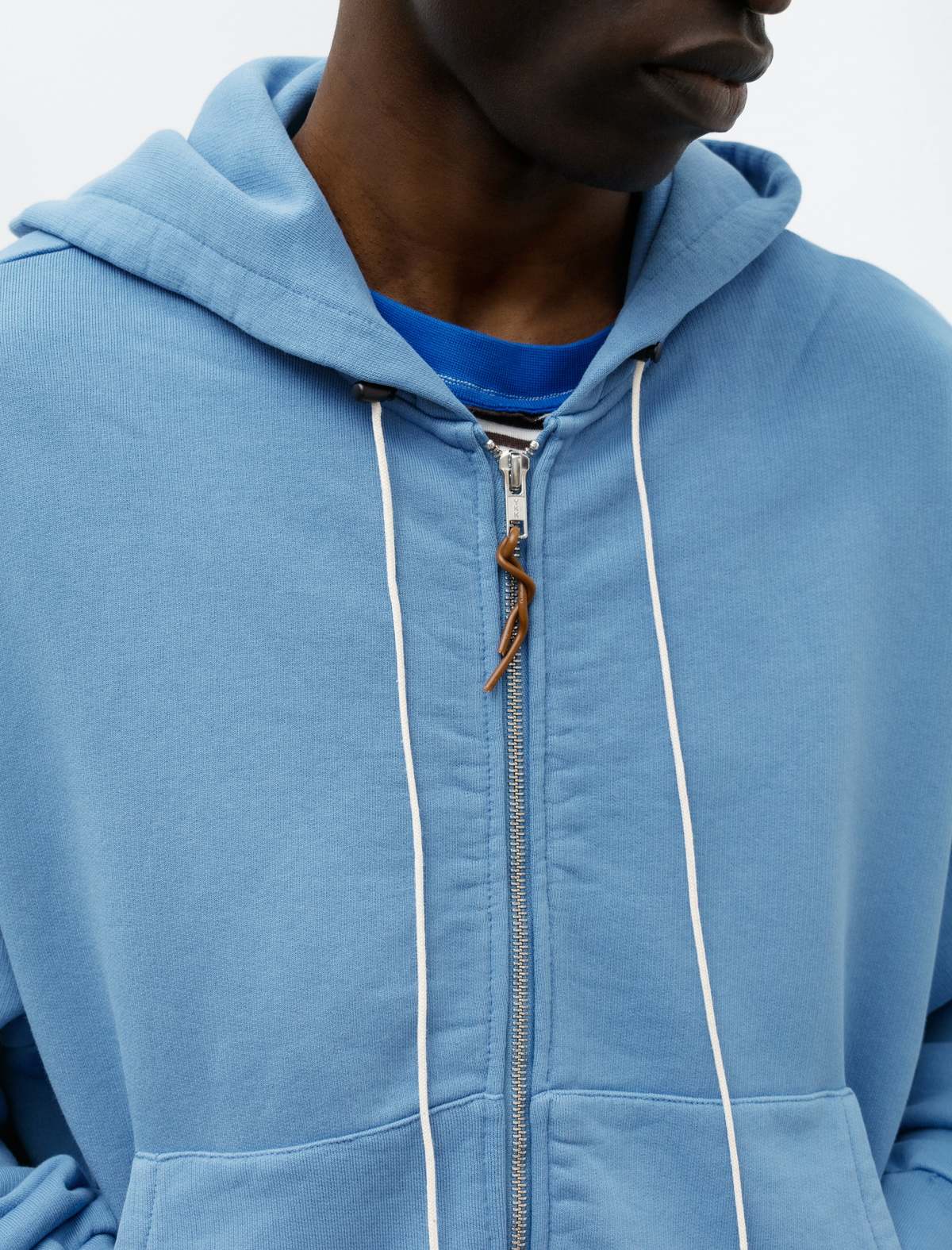 トップス CAMIEL FORTGENS / SHORT ZIP HOODIE SWEAT Camiel Fortgens Short Zipped Hoodie - Blue | Garmentory