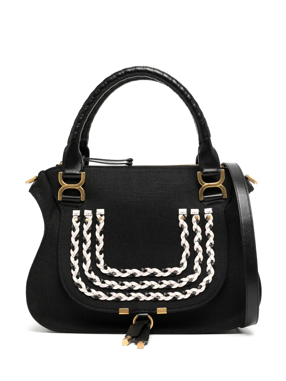 Chloé Medium Marcie Canvas Tote Bag Black Garmentory