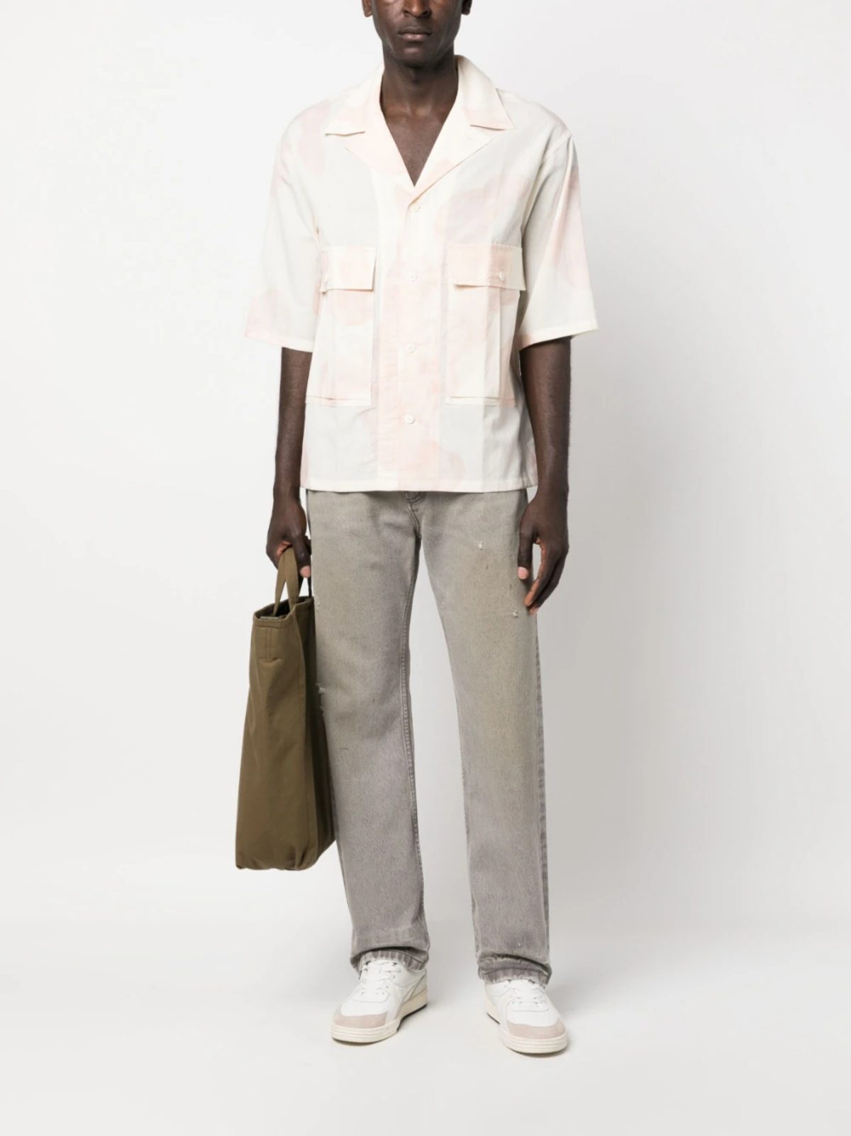 PALM ANGELS MEN WASH CIENEGA LOOSE 5 POCKETS PANTS GRAY Garmentory