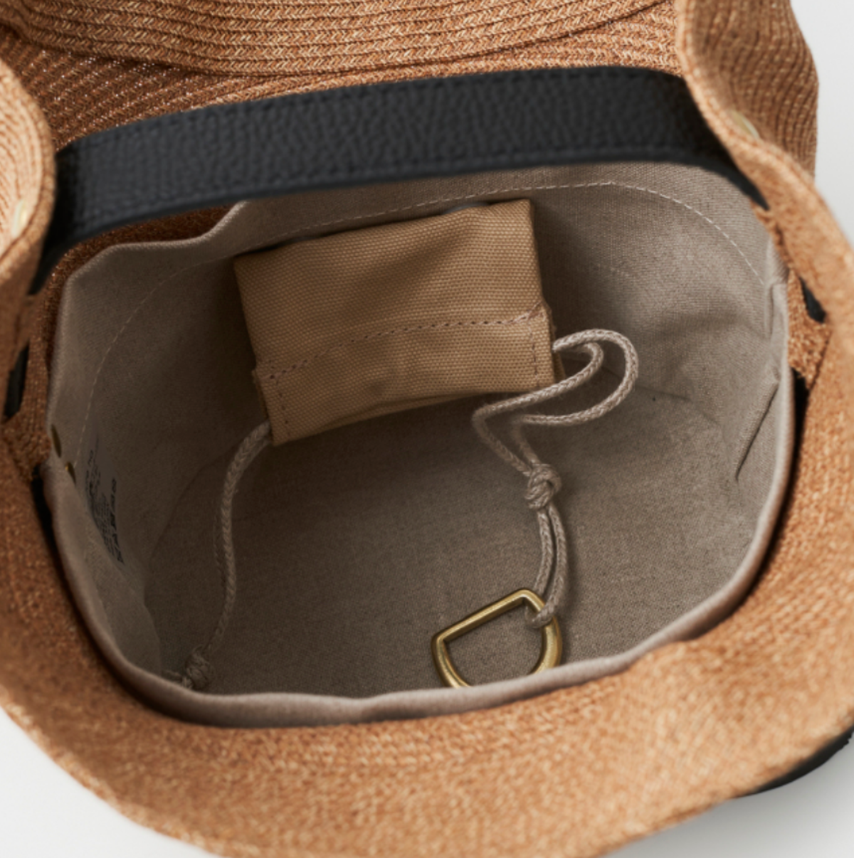 Mature Ha Paper Abaca Braid with Small Black Handle Bag - Bronze Gold ...