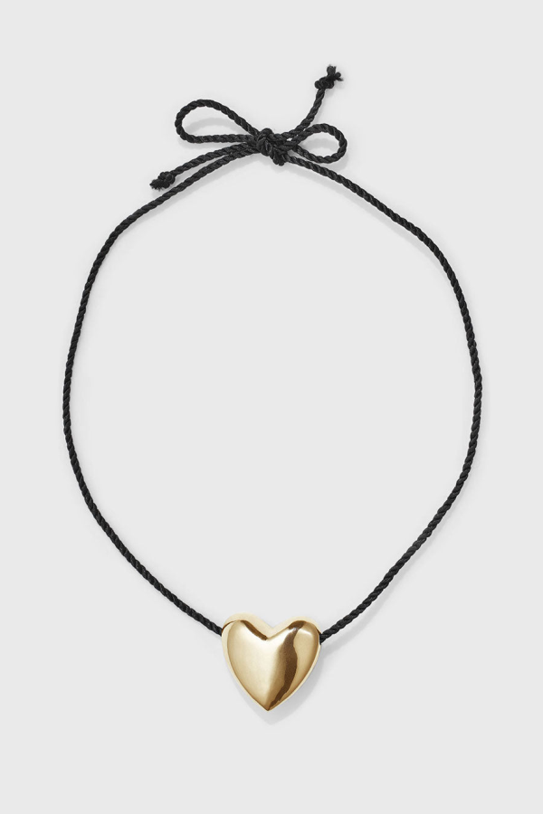 Annika Inez Large Heart Necklace - Gold