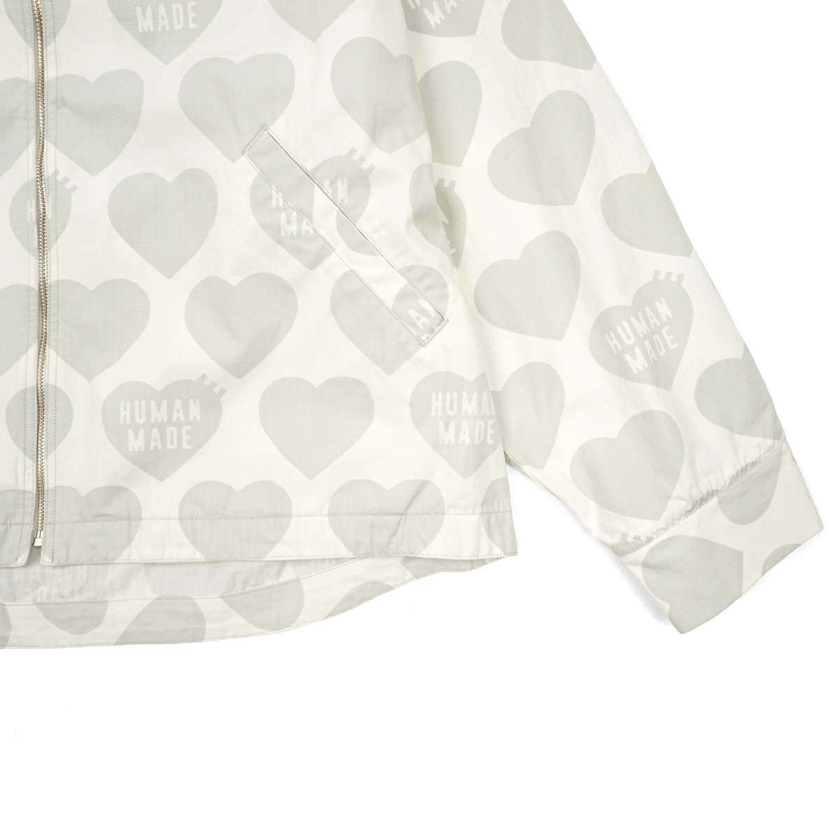 Human Made HEART ZIP-UP PARKA - WHITE | Garmentory