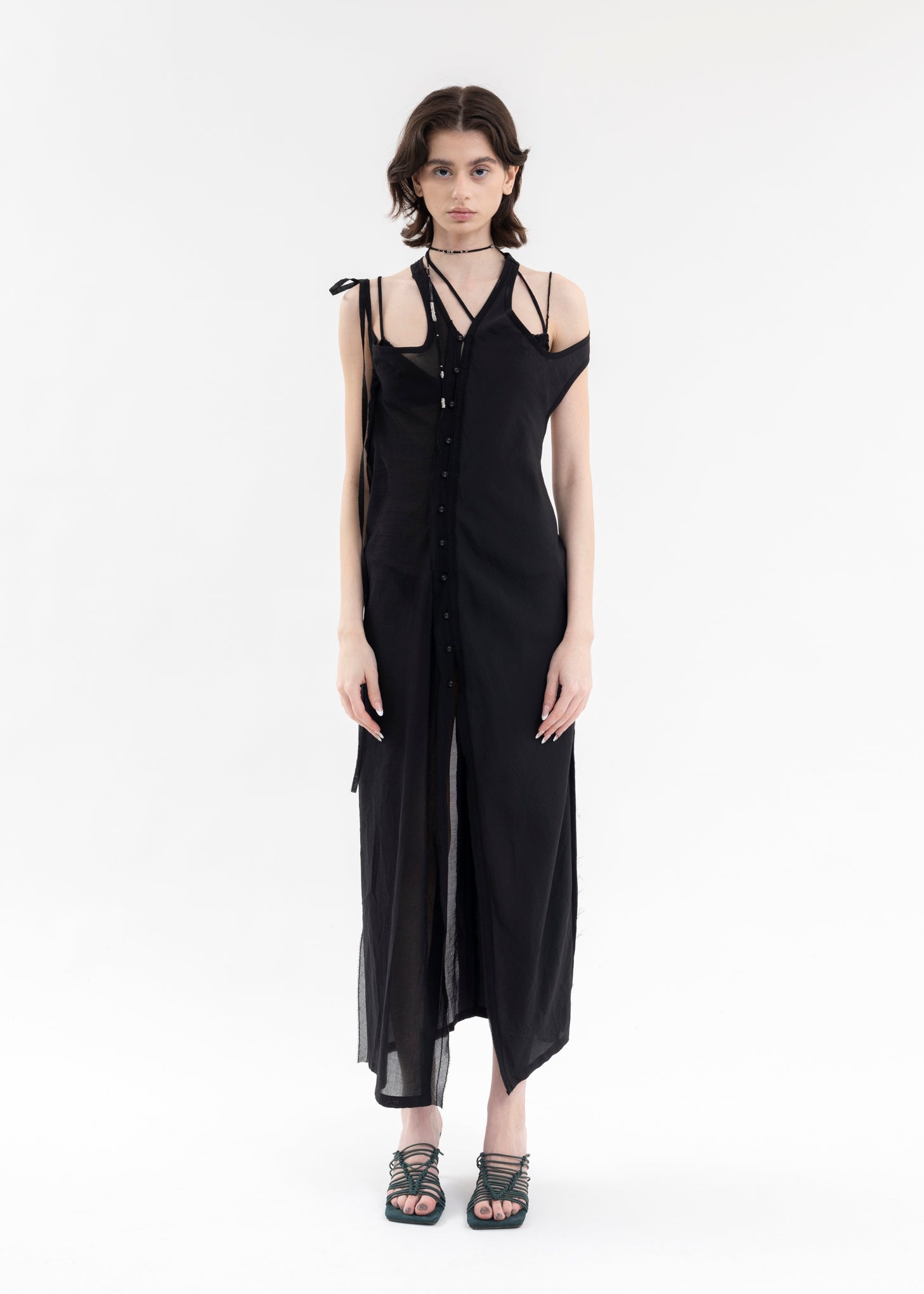Hyein Seo Strap Long Dress - Black | Garmentory
