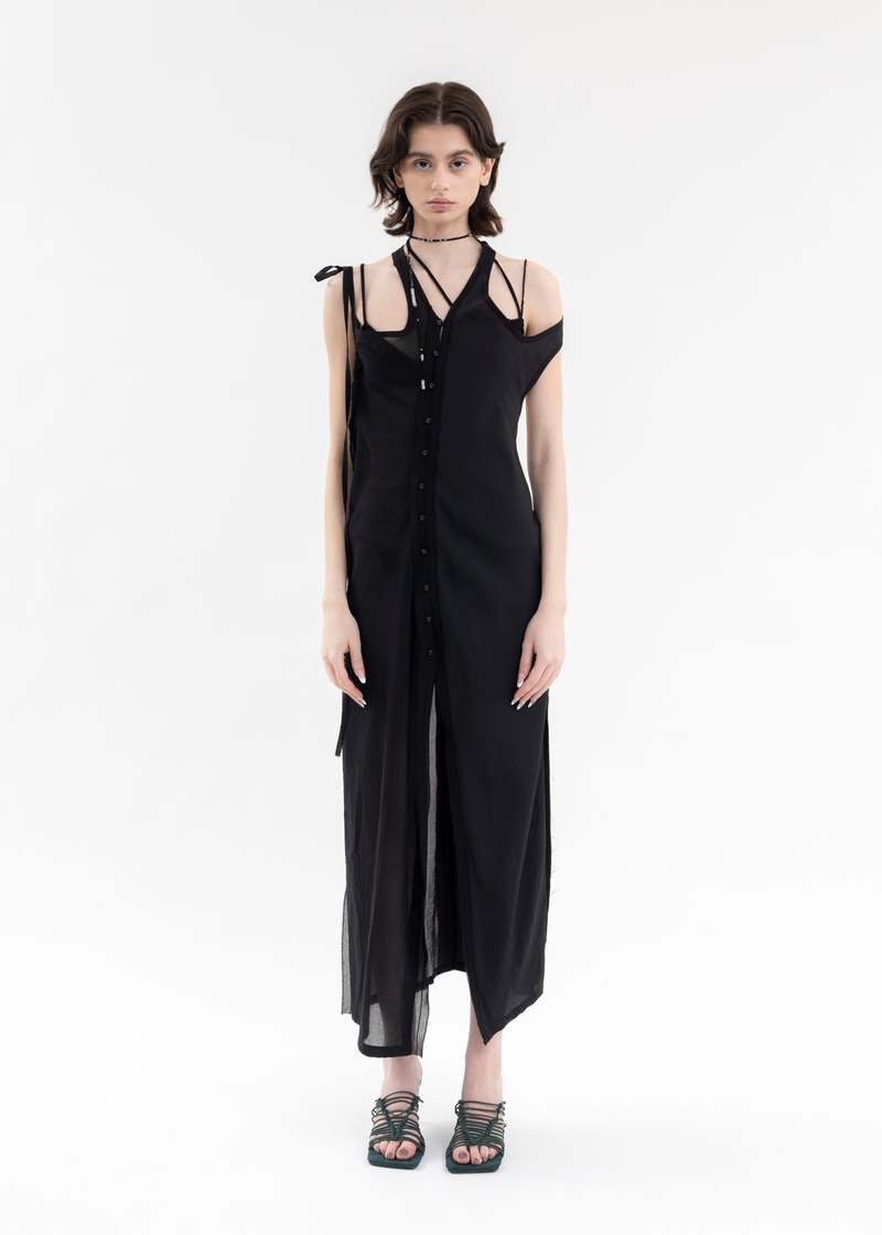 Hyein Seo Strap Long Dress - Black | Garmentory