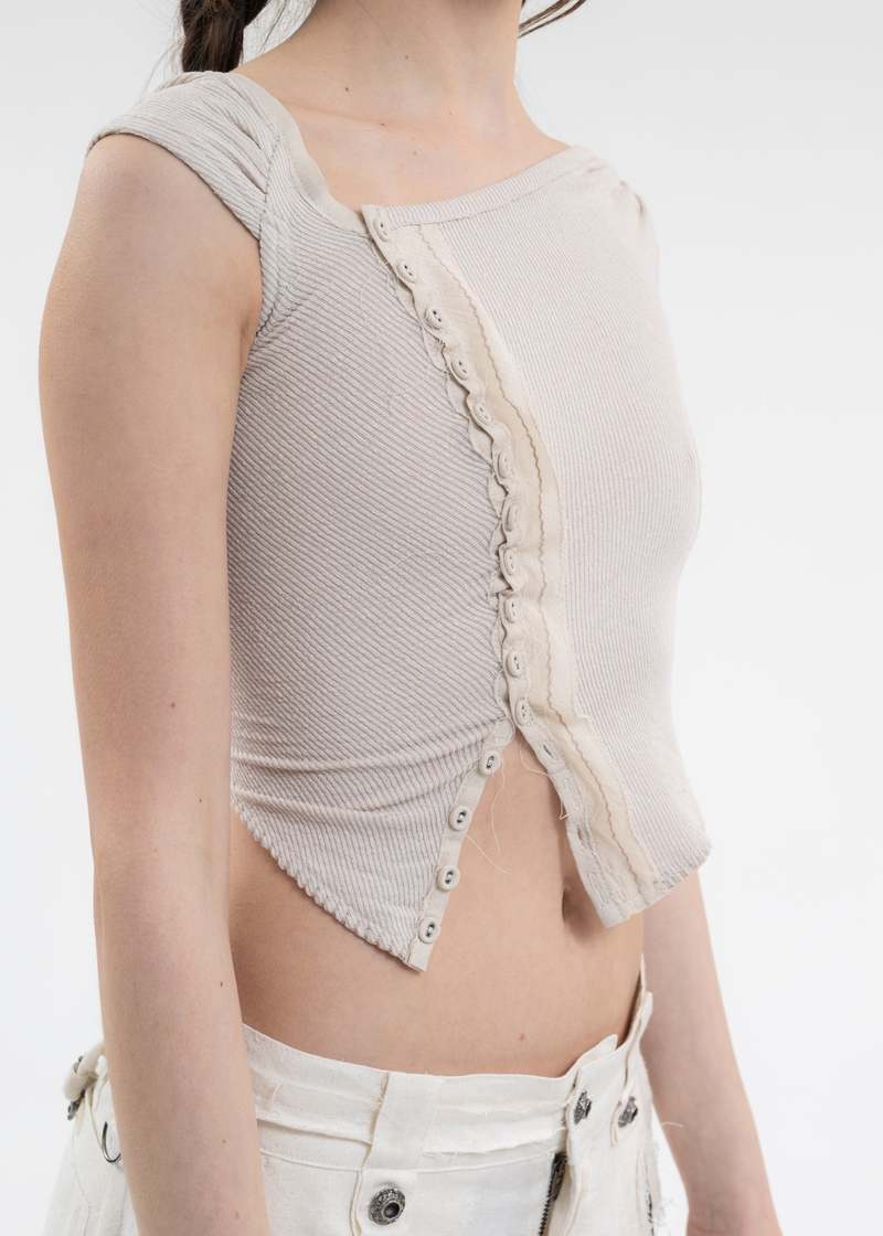 Hyein Seo Cross Stitch Top - Ivory | Garmentory