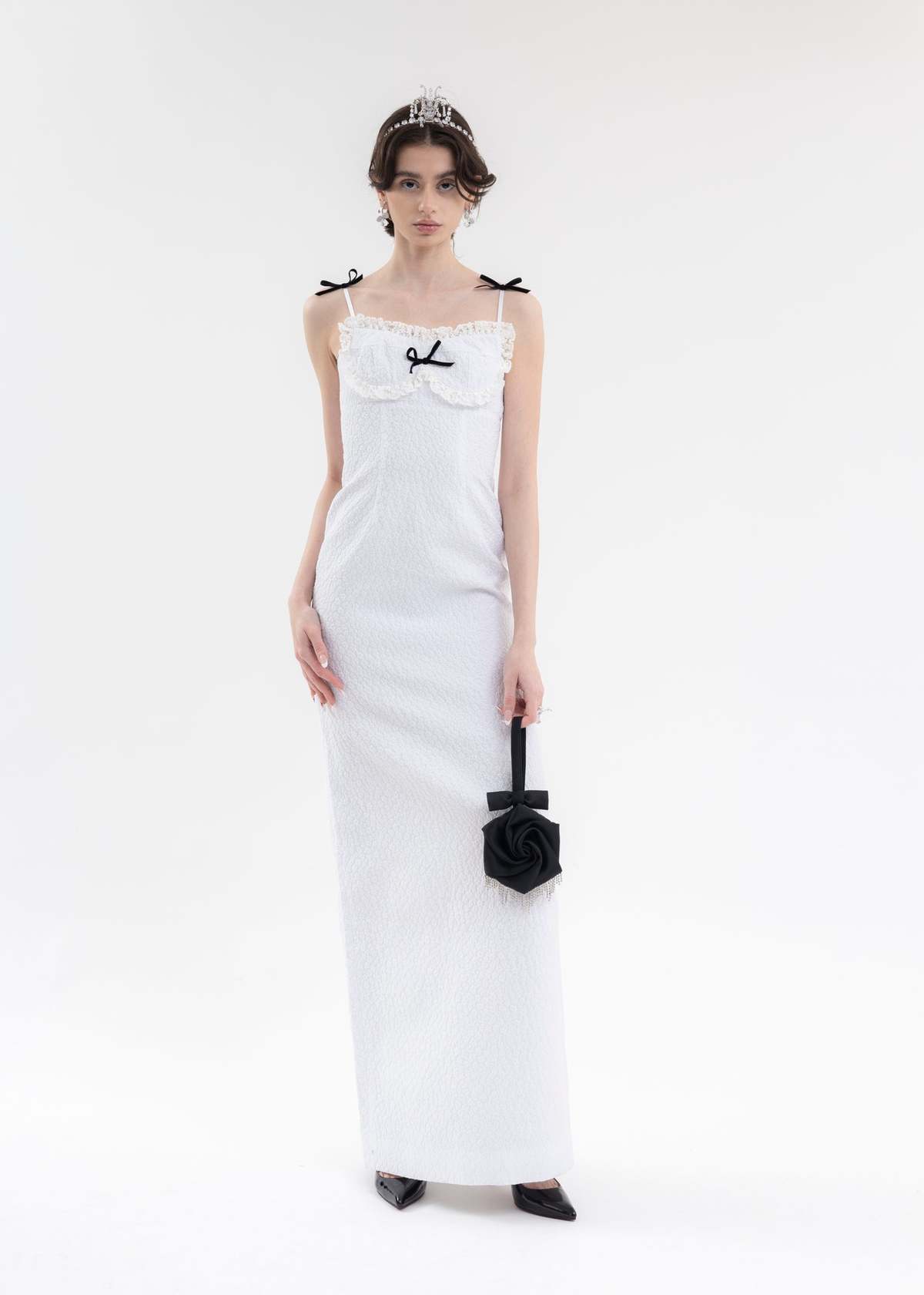 shushu tong dress SHUSHU/TONG Double Bow Sling pleated hem Shushu/Tong Shanghai Spring 2026 Collection