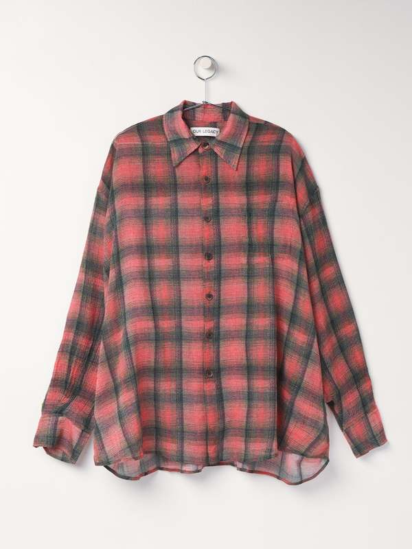 Our Legacy Borrowed Shirt - Big Lumbercheck Print | Garmentory Our Legacy Borrowed Shirt - Big Lumbercheck Print | Garmentory