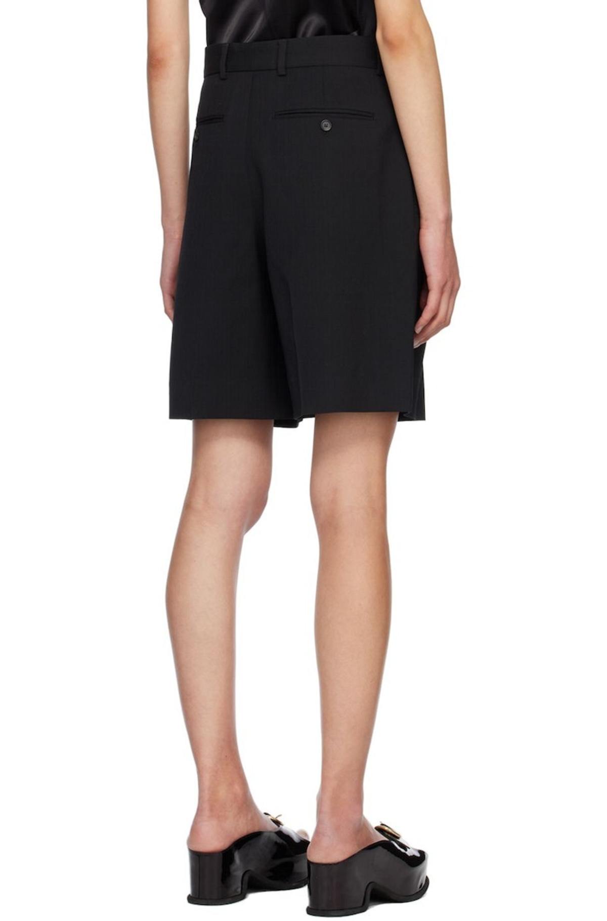 Acne Studios Pleated Shorts - Black | Garmentory