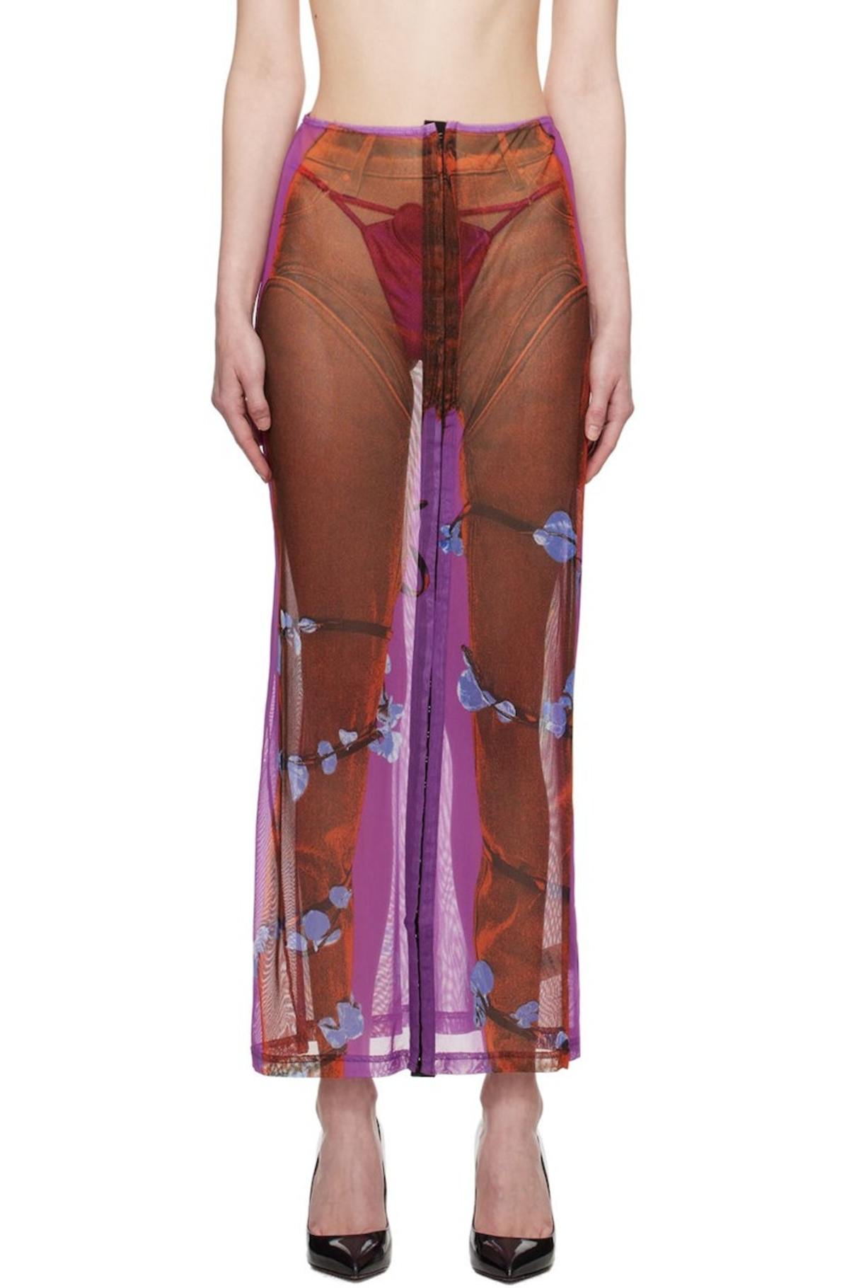 Y/Project Jean Paul Gaultier Edition Trompe L'Oeil Maxi Skirt