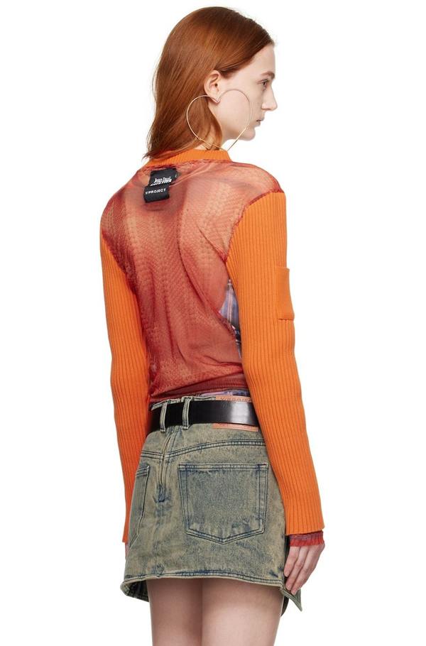 Y-Project Jean Paul Gaultier Edition Trompe LOeil Ruffle Cardigan