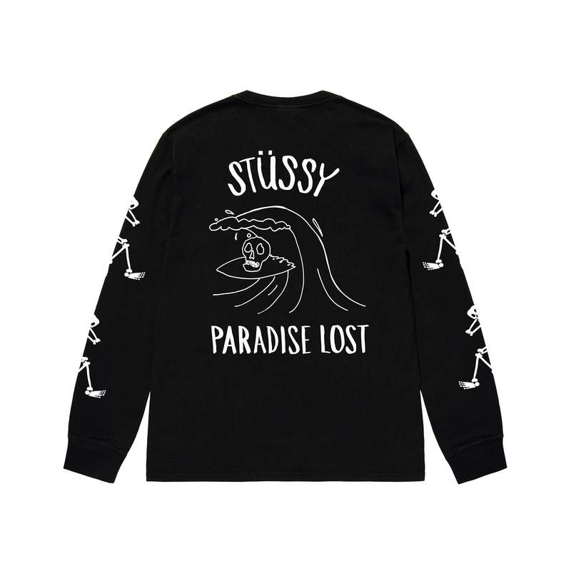 Stussy Paradise Lost LS Tee - Black | Garmentory