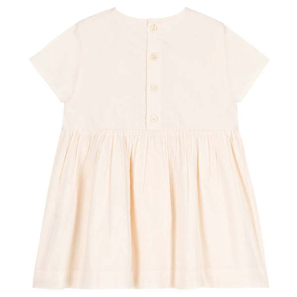 Kids Petit Bateau Baby Smocked Dress - Avalanche Cream Kids Petit Bateau Baby Smocked Dress - Avalanche Cream