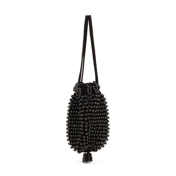 BODE BEADED CROCHET BAG LARGE - BLACK | Garmentory