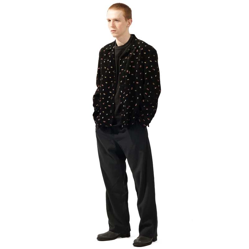 BODE SUEDE GARDEN OVERSHIRT - BLACK MULTI | Garmentory