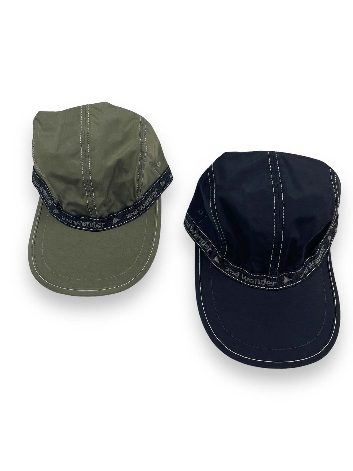 andWander JQ TAPE CAP - Khaki/Black | Garmentory