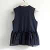 Harvey Faircloth Sleeveless Peplum Tee - Black - Thumbnail 3