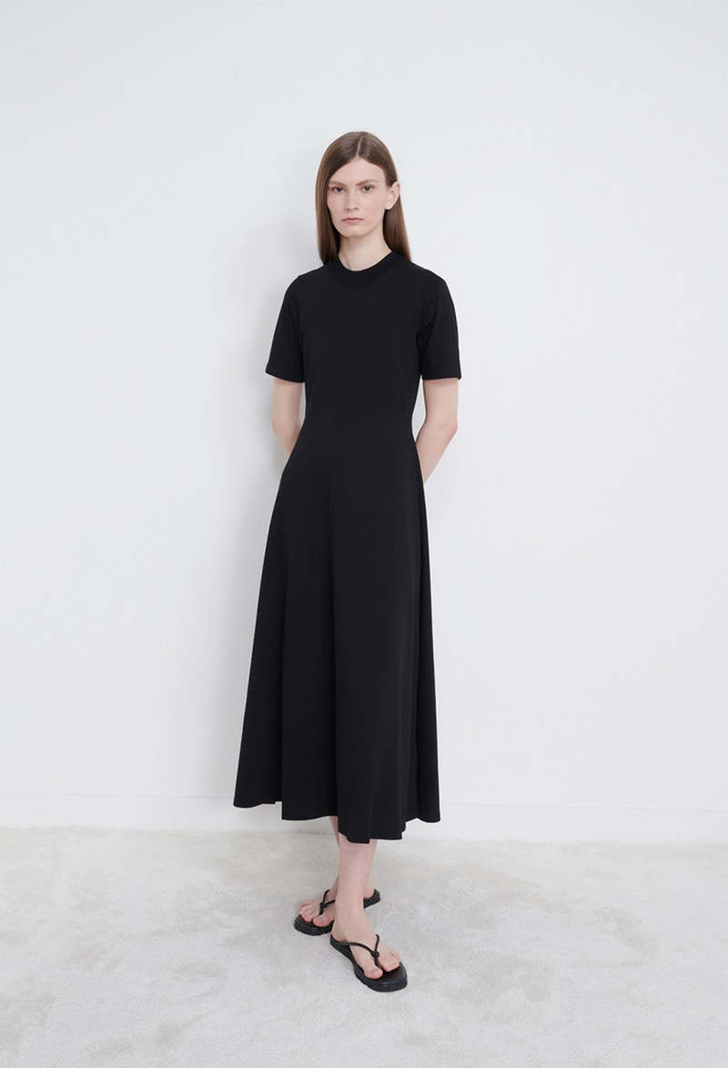 LouLou Studio Sola Long T-Shirt Cotton Dress | Garmentory