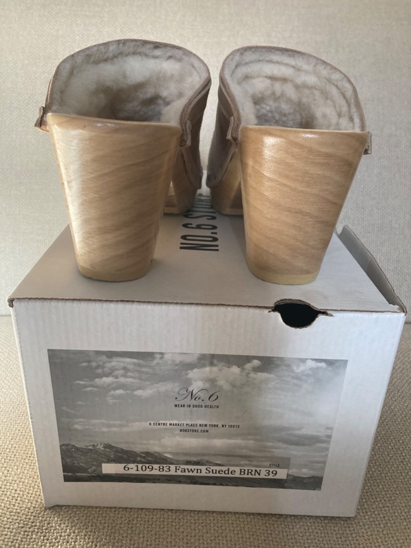 Dakota Shearling Clog on High Heel