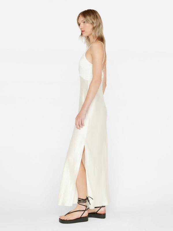 frame white denim dress Frame Off-White Gillian Mini Dress Frame Denim