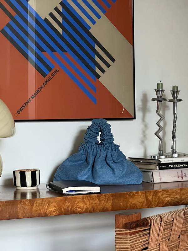 Bronze Age HALO SCRUNCHIE BAG - STRUMMER DENIM | Garmentory