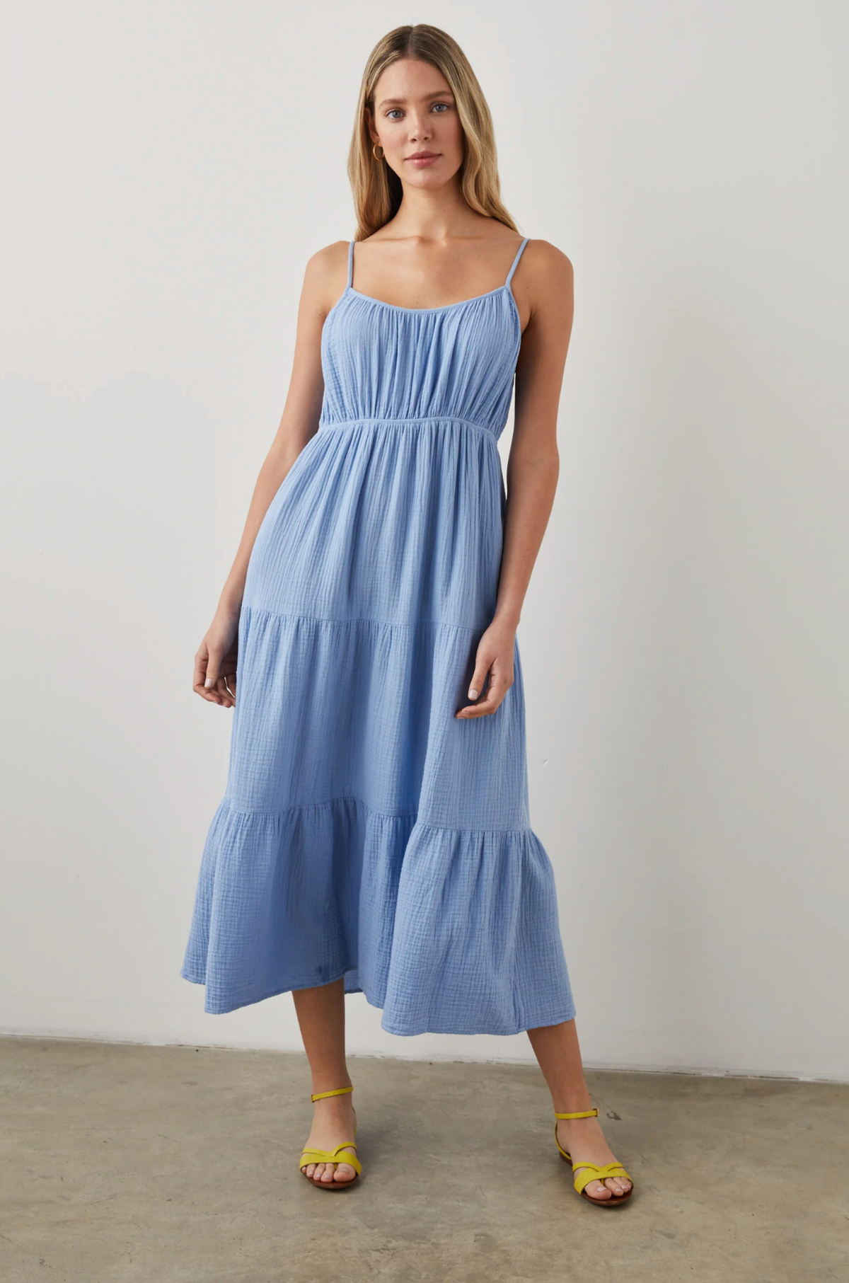 knee length dresses for ladies Blakely Denim Midi Dress main image 1
