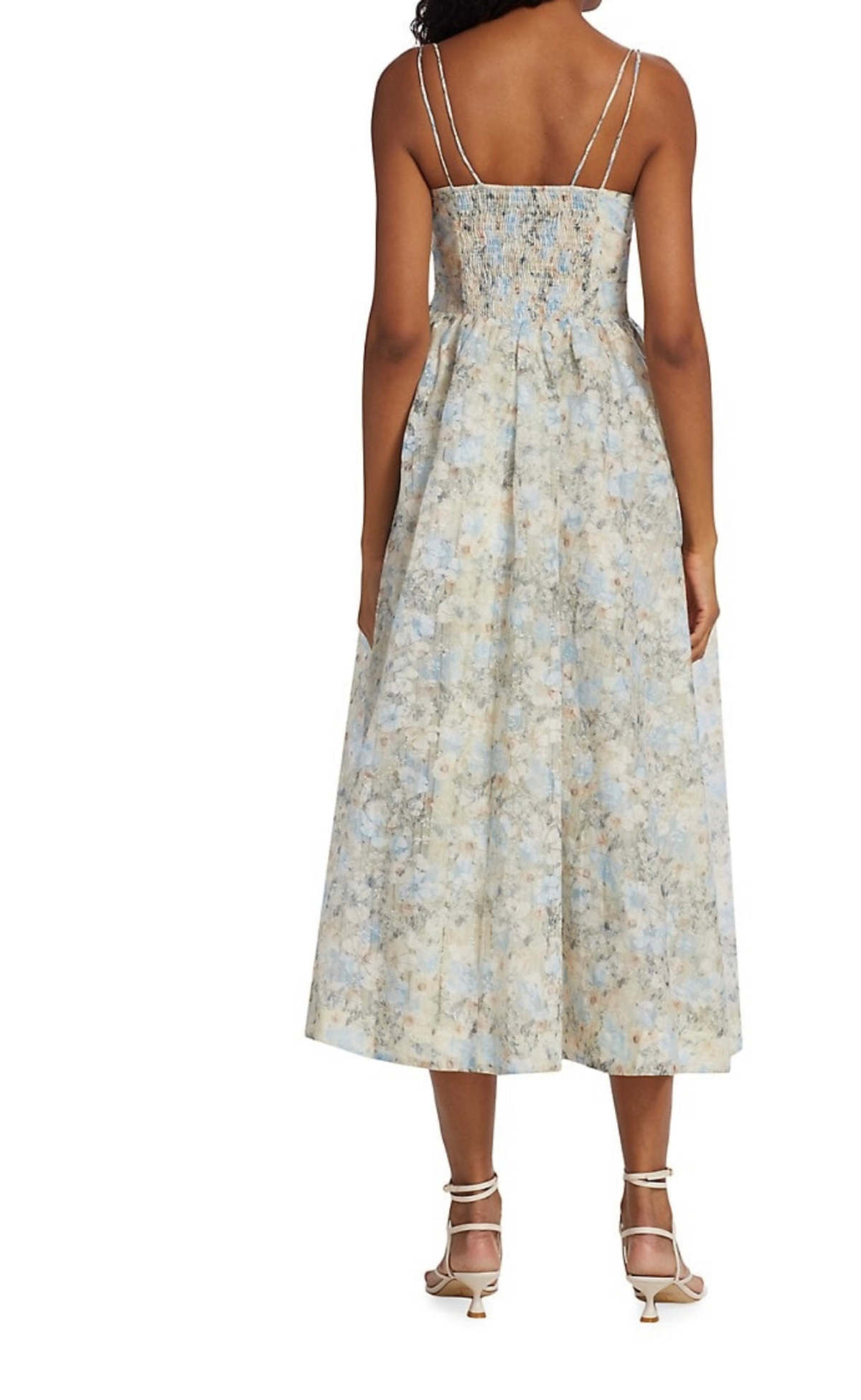 en saison organza dress En Saison Women's Egret Organza Tie-Shoulder Maxi Dress