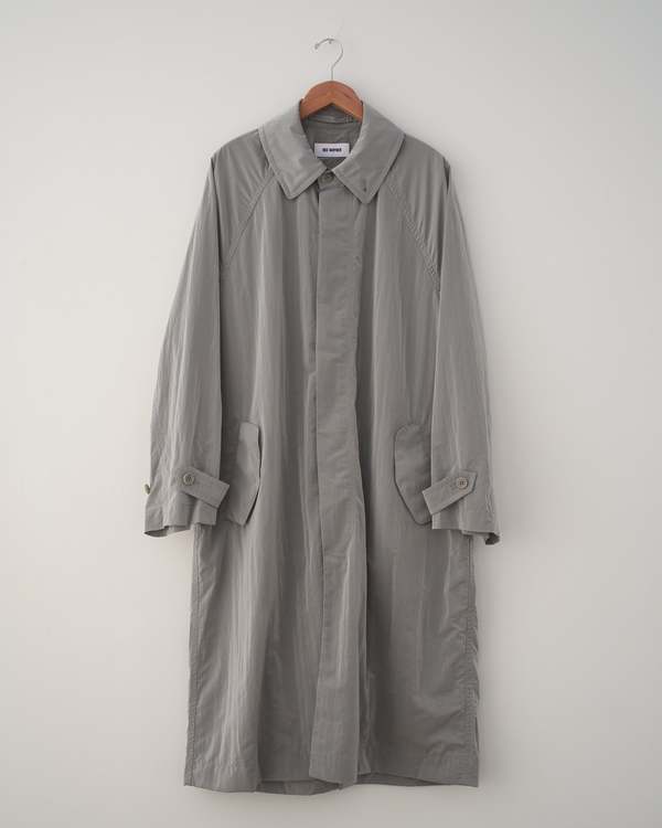 Hed Mayner Trench Coat - Silver Grey | Garmentory