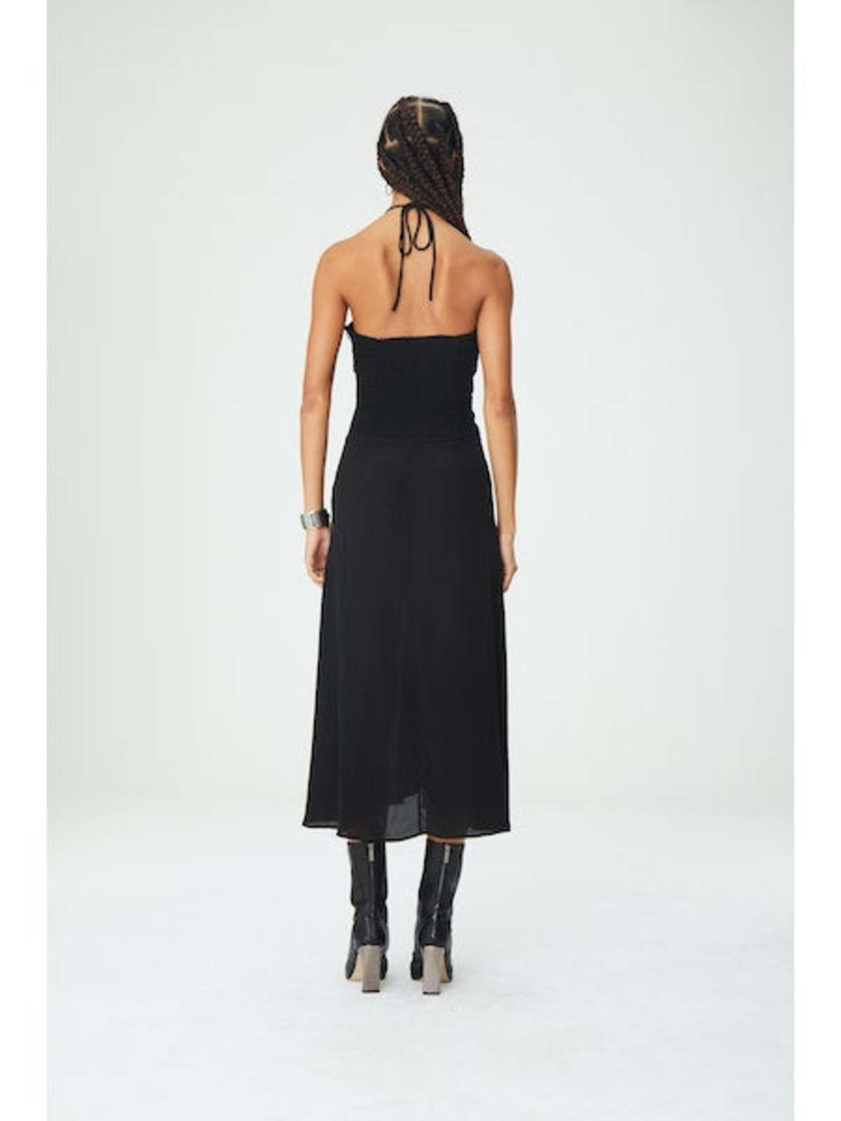 Maria Cher Toribia Midi Dress - Cachi/Black | Garmentory