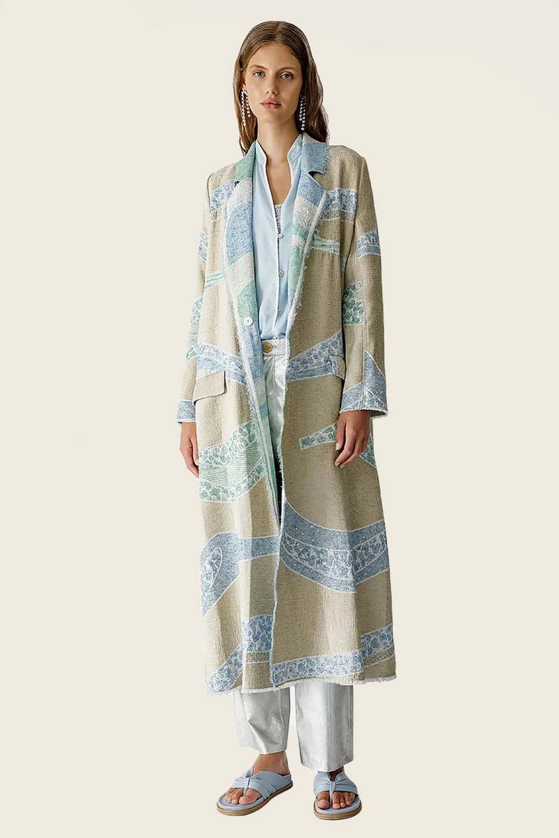 【税込】 Forte Forte Jacquard Long Coat - Breeze | Garmentory ジャケット・アウター